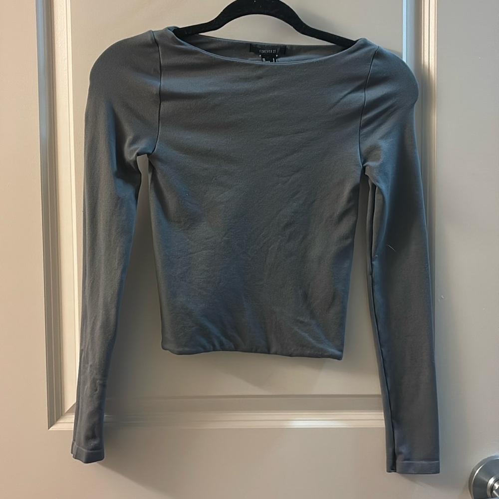Seamless sculpting grey long sleeve- Forever 21